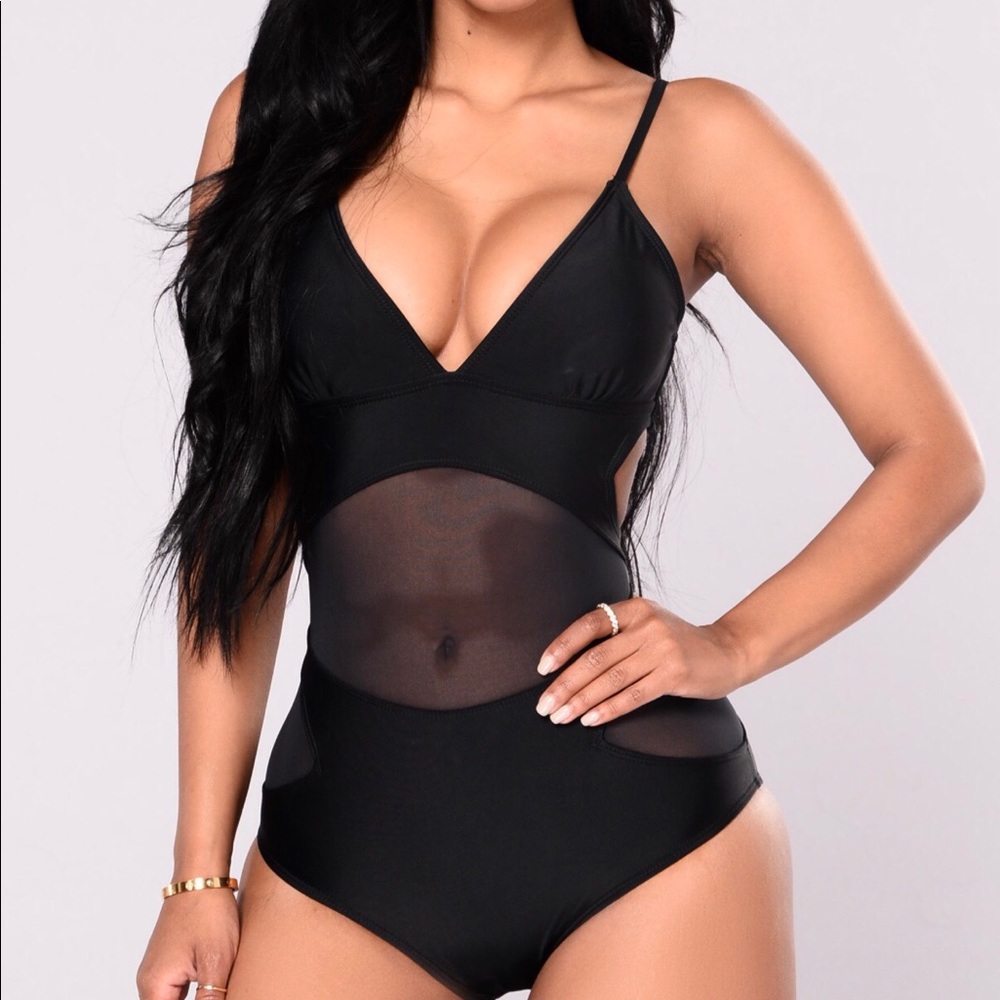 Marlee Mesh Swimsuit - Black